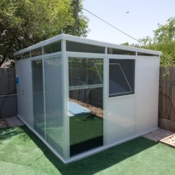 Everbox Abri de jardin résine PVC (polychlorure de vinyle) + XPS (polystyrène extrudé) Blanc 12m²
