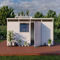 Everbox Abri de jardin résine PVC (polychlorure de vinyle) + XPS (polystyrène extrudé) Blanc 12m²