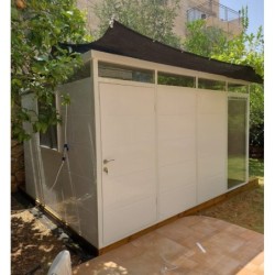 Everbox Abri de jardin résine PVC (polychlorure de vinyle) + XPS (polystyrène extrudé) Blanc 12m²