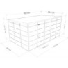 Everbox Abri de jardin résine PVC (polychlorure de vinyle) + XPS (polystyrène extrudé) Blanc 14,93m²