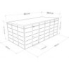 Everbox Abri de jardin résine PVC (polychlorure de vinyle) + XPS (polystyrène extrudé) Blanc 17,91m²