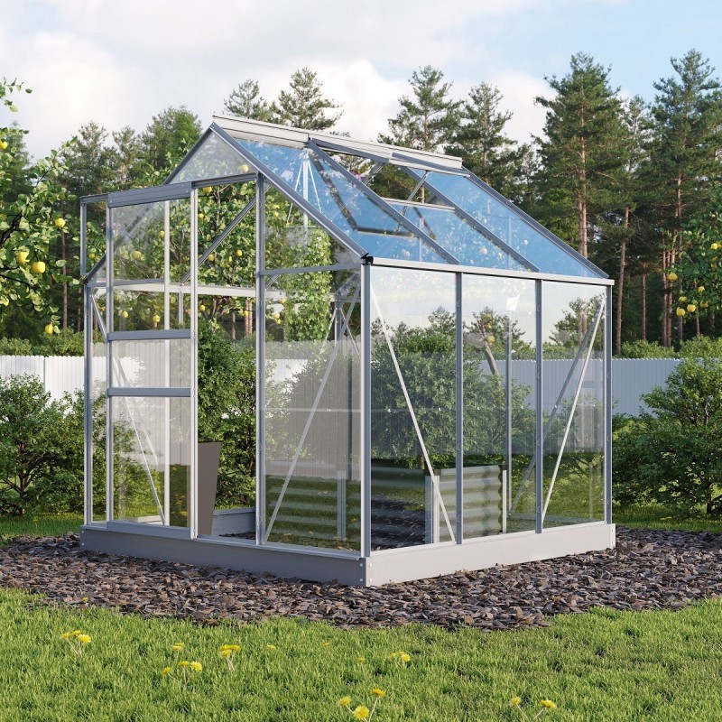 Vitavia Serre de jardin en verre Gris 3.8m² Vitavia Serre de jardin en verre Gris 3.8m²