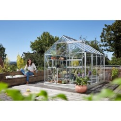 Vitavia Serre de jardin en verre Gris 5m²
