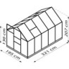 Vitavia Serre de jardin en verre Noir 6.2m²