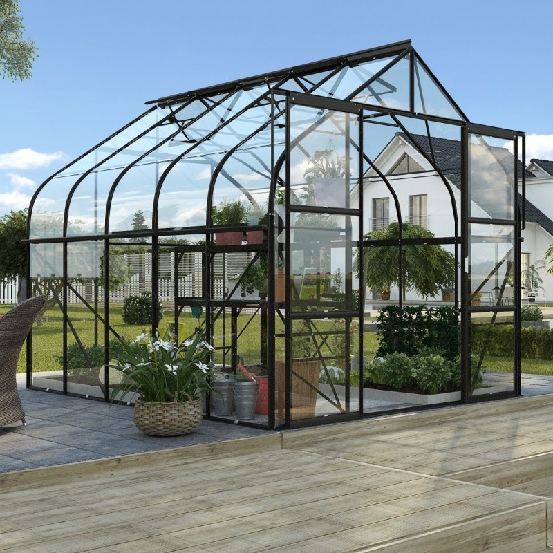 Vitavia Serre de jardin en verre Noir 8.3m² Vitavia Serre de jardin en verre Noir 8.3m²