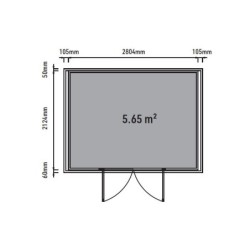 Woodlife Garden Abris de jardin en composite Composite Gris 5.95m²