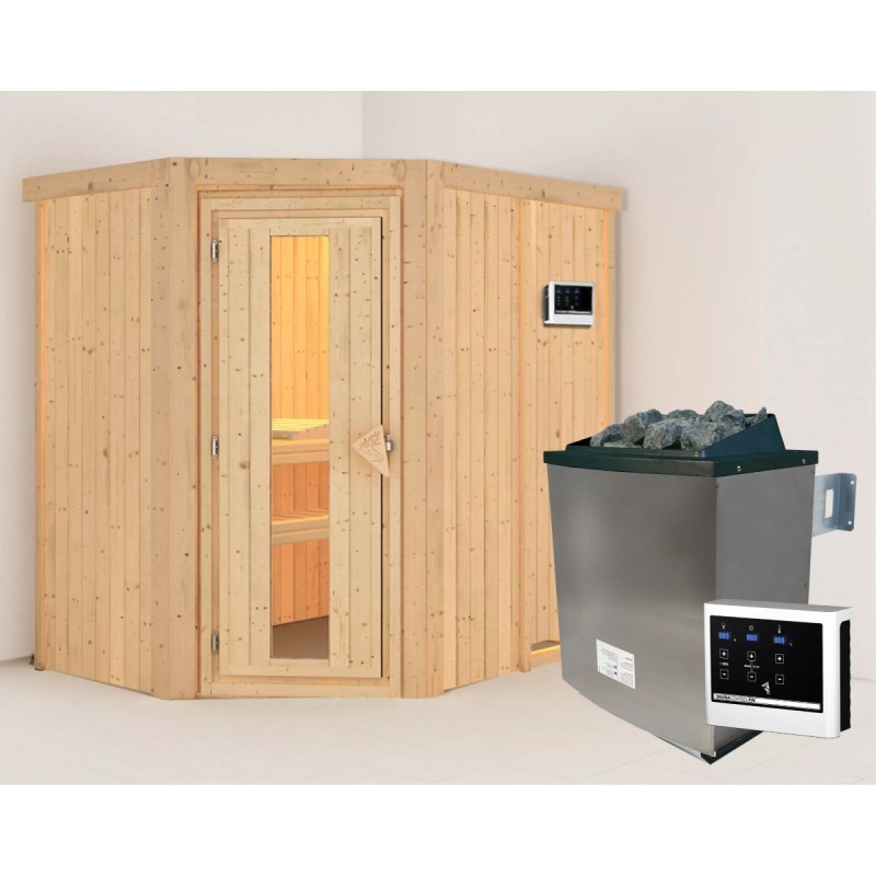 Karibu Sauna traditionnel Bois naturel Karibu Sauna traditionnel Bois naturel