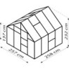 Vitavia Serre de jardin en verre Gris 6.7m²