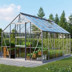 Vitavia Serre de jardin en verre Gris 9.9m²