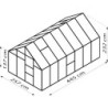 Vitavia Serre de jardin en verre Gris 11.5m²