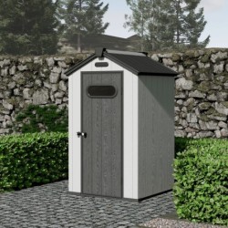 Jôbu Abri de jardin résine Polypropylène Gris 1.24m²