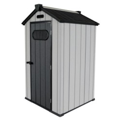 Jôbu Abri de jardin résine Polypropylène Gris 1.24m²