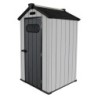 Jôbu Abri de jardin résine Polypropylène Gris 1.24m²