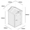 Jôbu Abri de jardin résine Polypropylène Gris 1.24m²