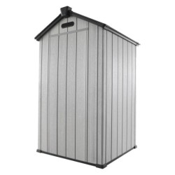 Jôbu Abri de jardin résine Polypropylène Gris 1.24m²