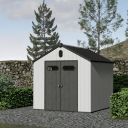 Jôbu Abri de jardin résine Polypropylène Gris 5.3m²