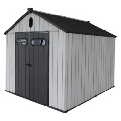 Jôbu Abri de jardin résine Polypropylène Gris 5.3m²