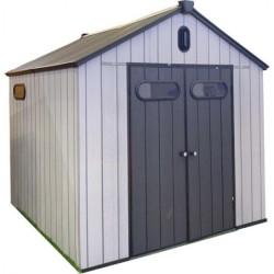Jôbu Abri de jardin résine Polypropylène Gris 5.3m²