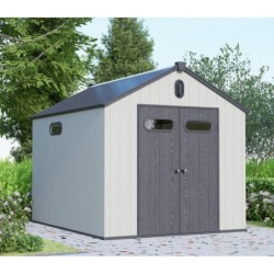 Jôbu Abri de jardin résine Polypropylène Gris 6.7m²
