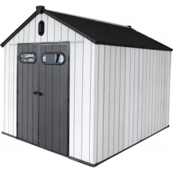 Jôbu Abri de jardin résine Polypropylène Gris 6.7m²