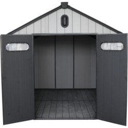Jôbu Abri de jardin résine Polypropylène Gris 6.7m²