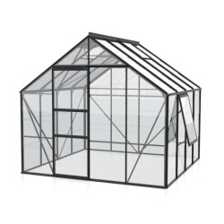 Vitavia Serre de jardin en verre Noir 6.7m²