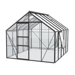 Vitavia Serre de jardin en verre Noir 8.3m²