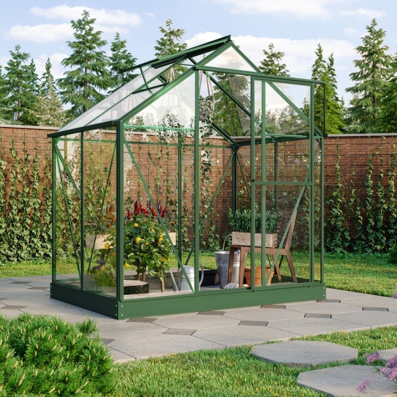 Vitavia Serre de jardin en verre Vert 2,5m²