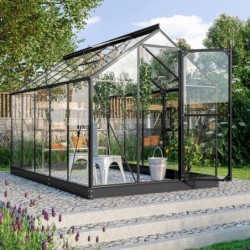 Vitavia Serre de jardin en verre Noir 6.2m²