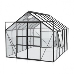 Vitavia Serre de jardin en verre Noir 9.9m²