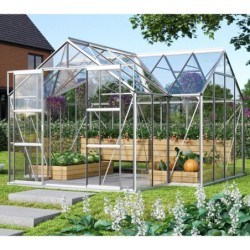 Vitavia Serre de jardin en verre Gris 13m²