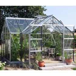 Vitavia Serre de jardin en verre Gris 13m²