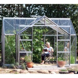 Vitavia Serre de jardin en verre Gris 13m²