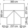 Vitavia Serre de jardin en verre Gris 13m²