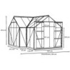 Vitavia Serre de jardin en verre Gris 13m²