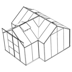 Vitavia Serre de jardin en verre Gris 13m²