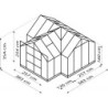 Vitavia Serre de jardin en verre Noir 13m²