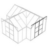 Vitavia Serre de jardin en verre Noir 13m²