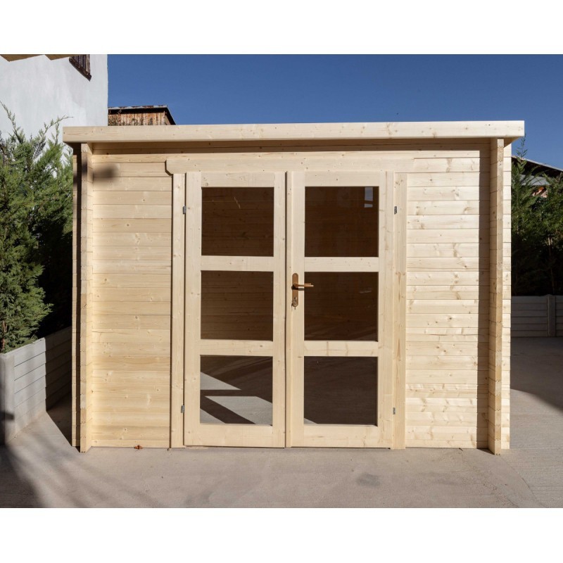 Gardy Shelter Abri de jardin bois 5 à 10 m² Bois Marron 9m²