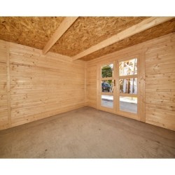 Gardy Shelter Abri de jardin bois 5 à 10 m² Bois Marron 9m²