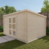 Gardy Shelter Abri de jardin bois 10 à 15 m² Bois massif Marron 12m²