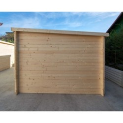 Gardy Shelter Abri de jardin bois 10 à 15 m² Bois massif Marron 12m²