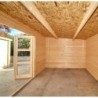 Gardy Shelter Abri de jardin bois 10 à 15 m² Bois massif Marron 12m²