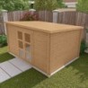 Gardy Shelter Abri de jardin bois 10 à 15 m² Bois massif Marron 12m²