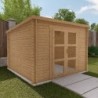Gardy Shelter Abri de jardin bois 5 à 10 m² Bois massif Marron 9m²