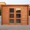 Gardy Shelter Abri de jardin bois 5 à 10 m² Bois massif Marron 9m²