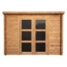 Gardy Shelter Abri de jardin bois 5 à 10 m² Bois massif Marron 9m²