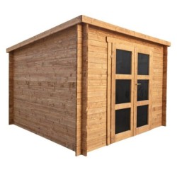 Gardy Shelter Abri de jardin bois 5 à 10 m² Bois massif Marron 9m²