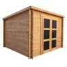 Gardy Shelter Abri de jardin bois 5 à 10 m² Bois massif Marron 9m²