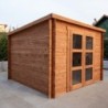Gardy Shelter Abri de jardin bois 5 à 10 m² Bois massif Marron 9m²